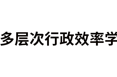 多层次行政效率学